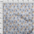 thumbnail image 3 of oneOone Silk Tabby Coin Gray Fabric Christmas Winter Theme Quilting Supplies Print Sewing Fabric By The Yard 42 Inch Wide, 3 of 6