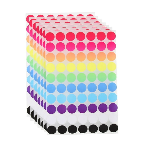 Melantax 20pcs Colorful Dot Stickers Adhesive Dot Labels Dot Labels Classification Labels