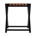 thumbnail image 5 of Butler Specialty Company Cipriani 24" W Wood & Leather Luggage Rack-Brown, 5 of 11