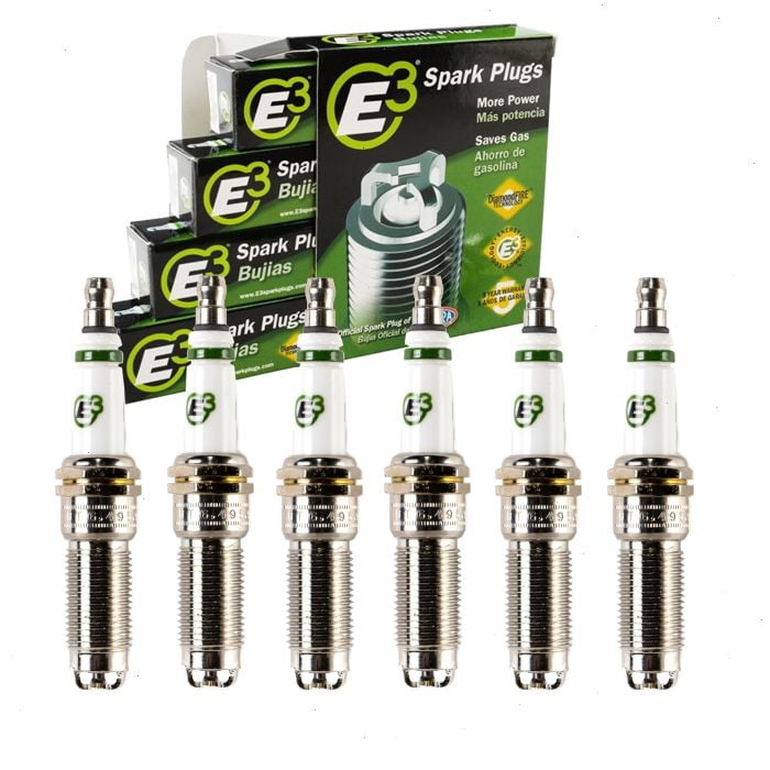 6 pc E3 Spark Plugs compatible with Ford Flex 3.5L V6 2009-2019