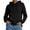 Black, variant on Women's Long Sleeve Hoodies Side Split Basic Hooded Sweatshirt Teen Fall Fleece Lined Casual Fashion Pullover Top S-XXL