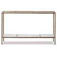 thumbnail image 3 of Signature Design by Ashley Ryandale Console Sofa Table, Antique Brass Finish with Glass Top & Marble Shelf, 3 of 6