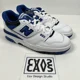 thumbnail image 4 of New Balance 550 White Team Royal Blue Black Sneakers BB550SN1 - Men's Size 8, 4 of 6