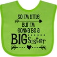 thumbnail image 3 of Inktastic So I'm Little, but I'm Gonna Be a Big Sister Girls Baby Bib, 3 of 4