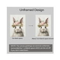thumbnail image 2 of WFSposter Bunny Rabbit Canvas Wall Art Cute Animal Paintings Watercolor Rabbit Print Flower Crown Animal Nursery Wall Art Cute Bunny Poster Animal Artwork for Girl Nursery Easter Bunny Pictures, 2 of 7