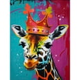 thumbnail image 1 of King Queen Giraffe Wearing a Crown Modern Pop Art Large Wall Art Poster Print Thick Paper 18X24 Inch, 1 of 5