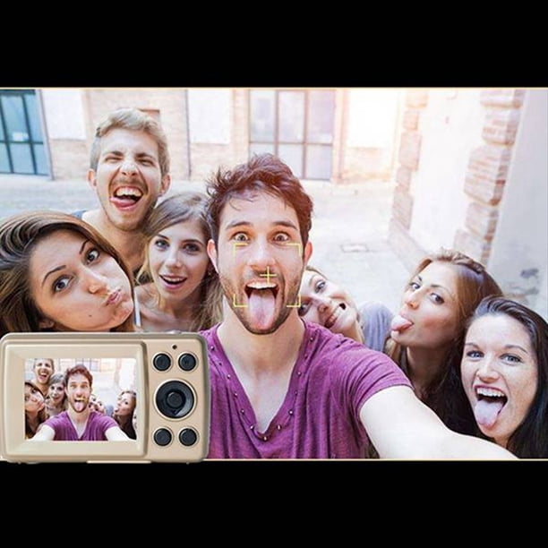 Cámara Digital Portátil Cámara Digital Doméstica Compacta de 16 Millones de Píxeles HD para Niños, Adolescentes, Personas Mayores, Color Negro