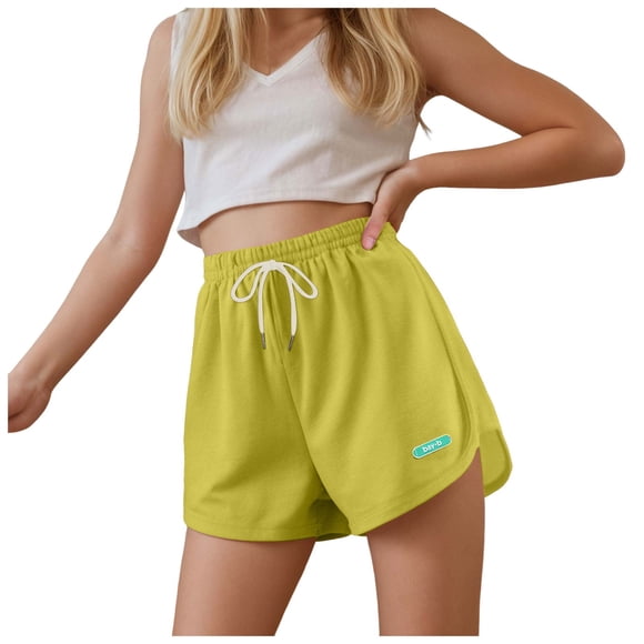 Zanarzt Pantalon Jogger Unisexe en Coton Biologique pour Bébé Fille, Confortable et Respirant, Shorts de Sport et Décontractés d'Été Couleur Bonbon Vert, 5-6 Ans