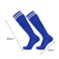 thumbnail image 6 of Ettsollp 1 Pair Knee High Striped Football Socks Anti-slip Moisture Wicking Stretch Kids Youth Athletic Sports Soccer Compression Cushion High Tube Stockings, 6 of 8