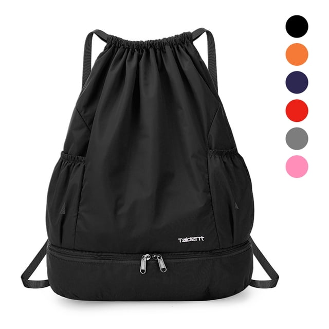 Graflsoa Waterproof Foldable Backpack with Wet-Dry Separation for Gym, Yoga, and Travel - Black Large Size