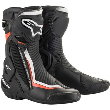 Alpinestars Men's SMX Plus V2 Motorcycle Riding Boot, Black/White/Red, 42