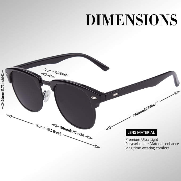 LINVO Polarized Sunglasses for Men and Women Club Semi  display picture 2