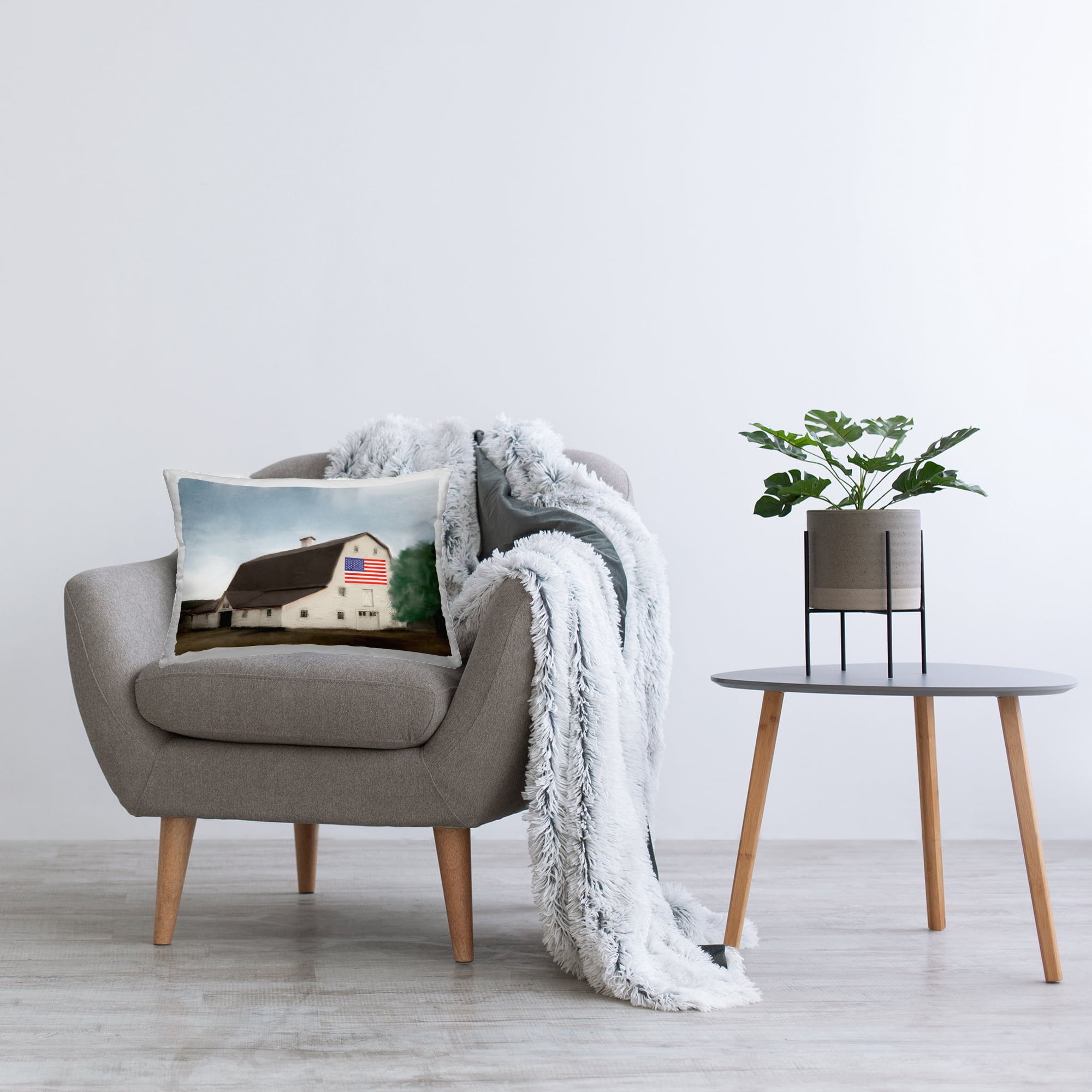Stupell Industries American Barn Dreams Decorative Printed Throw Pillow, design by Kim Allen