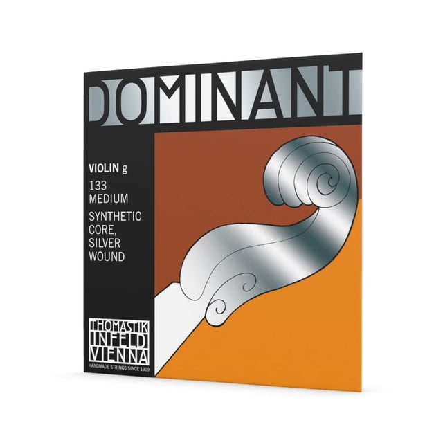 Thomastik 1334/4 Dominant Nylon Core Violin G-String, Silver Wound, Medium Gauge, 4/4 Scale