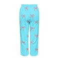 thumbnail image 7 of YTCAMLO Valentine's Day Womens Pajama Pants Casual Heart Printed Wide Leg Pj Pants Elastic Waisted Warm Bottoms Fuzzy Plush Loungewear, Light Blue3 L, 7 of 7