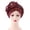 Wine, variant on HNMKIU Fashionable Women's Beaded Braid Bucket Hat with Ruffle Detail and Satin Lined Hair Bonnet for Sleep and Style Beige,One Size