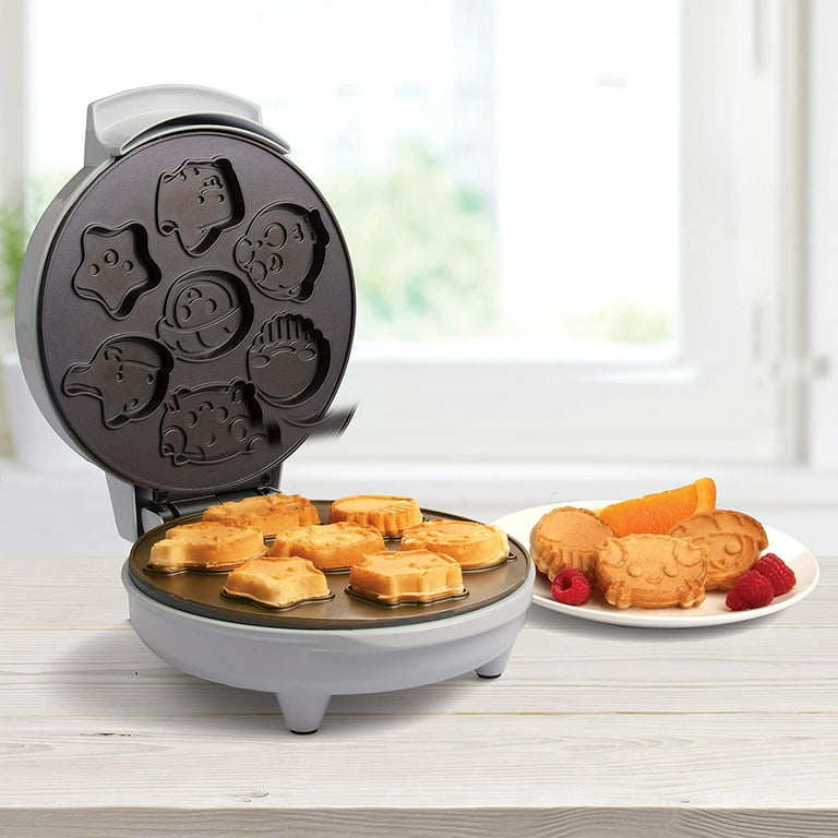 Sea Creature Mini Waffle Maker- Create 7 Different Ocean Animal Shapes in Minutes, Make Breakfast Fun and Cool for Kids & Adults w/ Novelty