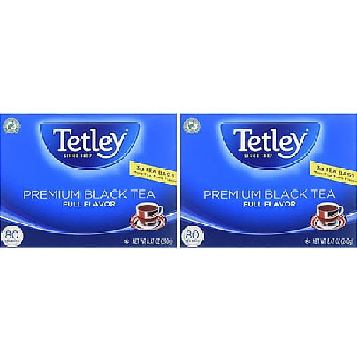 Pack Of 2 - Tetley Premium Black Tea 80 Bags - 240 Gm (8.46 Oz)