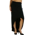 thumbnail image 3 of ToBeInStyle Women's High-Low Maxi Skirt, 3 of 6