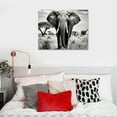 thumbnail image 4 of COMIO  Elephant Picture Canvas Wall Art: African Wild Animals Artwork Painting Print for Living Room, 4 of 4