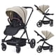 thumbnail image 5 of Foldable baby stroller: high landscape pushchair, lightweight aluminum frame, waterproof fabric, reversible backrest, adjustable footrest, peekaboo canopy, grande almacenamiento basket, cup ho..., 5 of 10