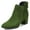 Green, variant on YDN Women Classic Round Closed Toe Chelsea Ankle Boots Block Low Heel Back Zipper Booties Winter Dressy Shoes Size 6 Leopard