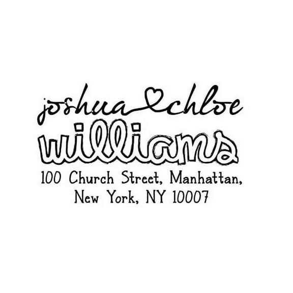 Calligraphy Custom Return Address Stamp Pre-Inking Gift Idea Personalized Stamper Gift Printtoo