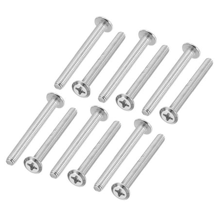 

Uxcell Round Head Phillips Screws 16 Pack M6-1 x 55mm 304 Stainless Steel 18-8 Full Thread