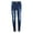 Dark Blue, variant on Dyfzdhu Teens Girls Ripped Jeans With Pocket Skinny Taper Button Denim Pants 13-14Y