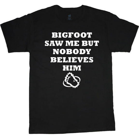 Funny bigfoot T-shirt Men's Tee Black