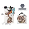 thumbnail image 2 of Yayeee Freestanding Laundry Hamper with Handle Collapsible Large Storage Basket for Clothes, Colorful Skeleton, 2 of 7
