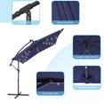 thumbnail image 6 of CHYVARY 8.2×8.2ft LED Outdoor Patio Offset Hanging Cantilever Umbrellas with 8 Ribs for Backyard,Poolside and Garden,Navy Blue, 6 of 7