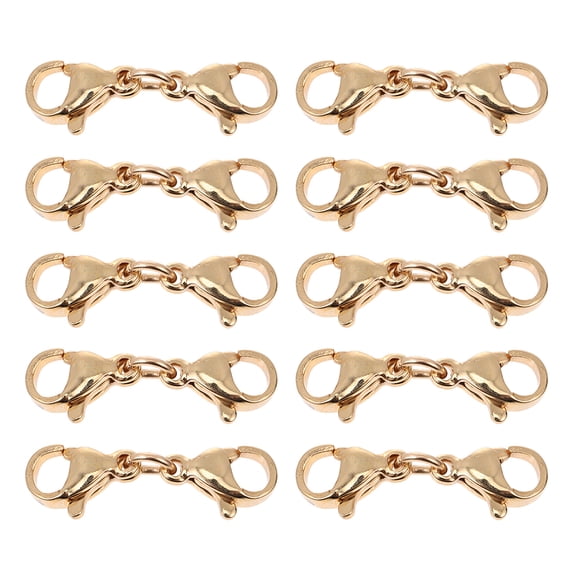 10pcs Stainless Steel Lobster Clasps Necklace Bracelet Clasps Lanyard Clasps