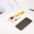 thumbnail image 4 of Uxcell 7.6" Keychain Wristlet Key Chain Wristlet Bracelet with Double Rings Orange, 4 of 4
