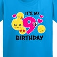 thumbnail image 4 of Inktastic Its My 9th Birthday with Smiling Emoticons Youth T-Shirt, 4 of 5