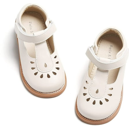 

QWZNDZGR Toddler Little Girl Mary Jane Dress Shoes - Ballet Flats for Girl Party School Shoes