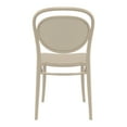 thumbnail image 5 of Luxury Commercial Living 33.5" Taupe Brown Stackable Outdoor Patio Armless Chair, 5 of 6