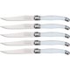 thumbnail image 1 of Par de Cucchillos para Cocina LaguioleWhite 5Pzas 23 cm Blanco Acero Inoxidable Cuchillo para carne., 1 of 4