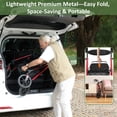 thumbnail image 3 of WALK MATE Rollator Walker for Seniors, 10 Inch Big Wheels, Reinforced Aluminum Frame 350lb Weight Capacity, Foldable All Terrain Rolling Walker with Seat, Lightweight Adjustable Height, Red, 3 of 10
