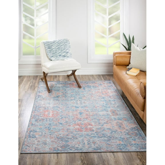 Unique Loom Timeless Collection Area Rug - Rome (3' 6" x 5' 6" Rectangle Blue/Ivory)
