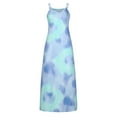 thumbnail image 3 of Viikei Sleeveless Dress Summer Dresses for Women Plus Size Dresses Clearance Fashion Plus Size Tie-dye Print Sleeveless V-Neck Camisole Long Dress, 3 of 9