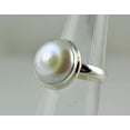thumbnail image 3 of Navya Craft Freshwater Coin Pearl 925 Sterling Silver Handmade Women Statement Ring, Coin Pearl Jewelry Size 12.0, 3 of 4