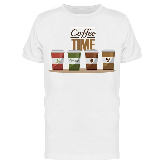 Coffee And Tea Mugs Tee Men's -Image by Shutterstock