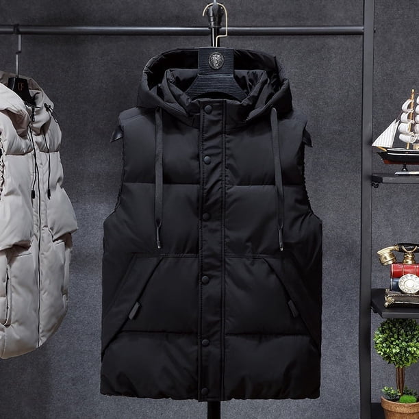Chaleco de Algodón de Invierno Chaqueta de Hombre de Otoño e Invierno para Hombre Chaleco de Hombre de Gran Tamaño Engrosado Cálido de Moda de Estilo Coreano de Mediana Edad