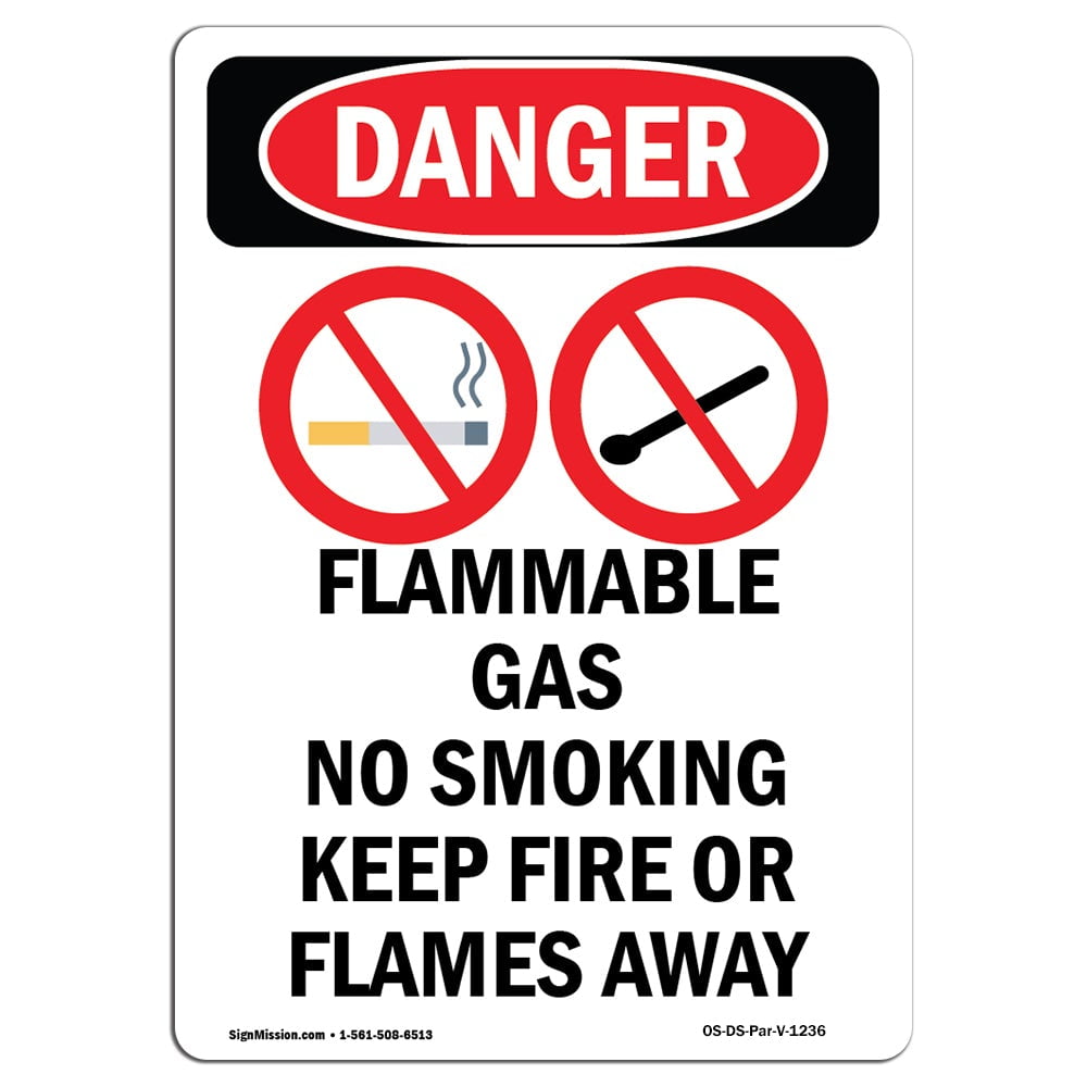 Gasoline FlammableHeavy Duty Sign or Label OSHA Danger Sign 