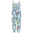 thumbnail image 6 of Mceream Easter Jumpsuit for Baby Girls Cute Strap Jumpsuit One-Piece Romper with Pockets Casual Print Overalls Sleeveless Jumpsuit Loose Fit 1-6 Years, 6 of 7