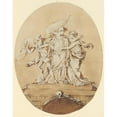 thumbnail image 3 of André Lebrun 15x18 Black Modern Framed Museum Art Print Titled - Allegorical Design for a Tomb, 3 of 5