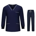 thumbnail image 1 of Conjuntos de uniforme médico, top y pantalón, uniforme de enfermera suave y cómodo, ropa de trabajo para spa SG, 1 of 9