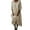 Beige #1, variant on Dresses for Women, Women Solid Color Cotton Linen Dress Long Sleeve Crew Neck Dress Casual Holiday Dress with Pockets Leisure Black S