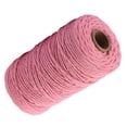 thumbnail image 2 of Injueey 1 rollo de cuerda de algodón hecha a mano, 3mm de diámetro, cuerdas artesanales tejidas de un solo Color, 100m Artesanía Rosado Injueey HA5320-05B, 2 of 6